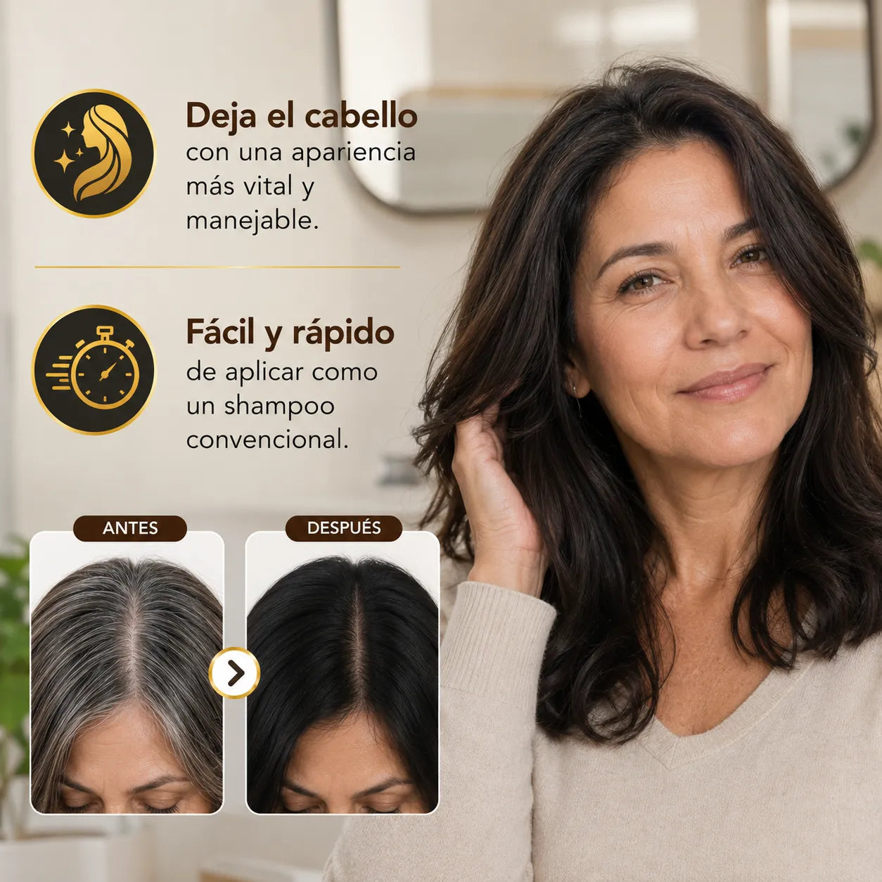 Shampoo Tinte Cubre Canas