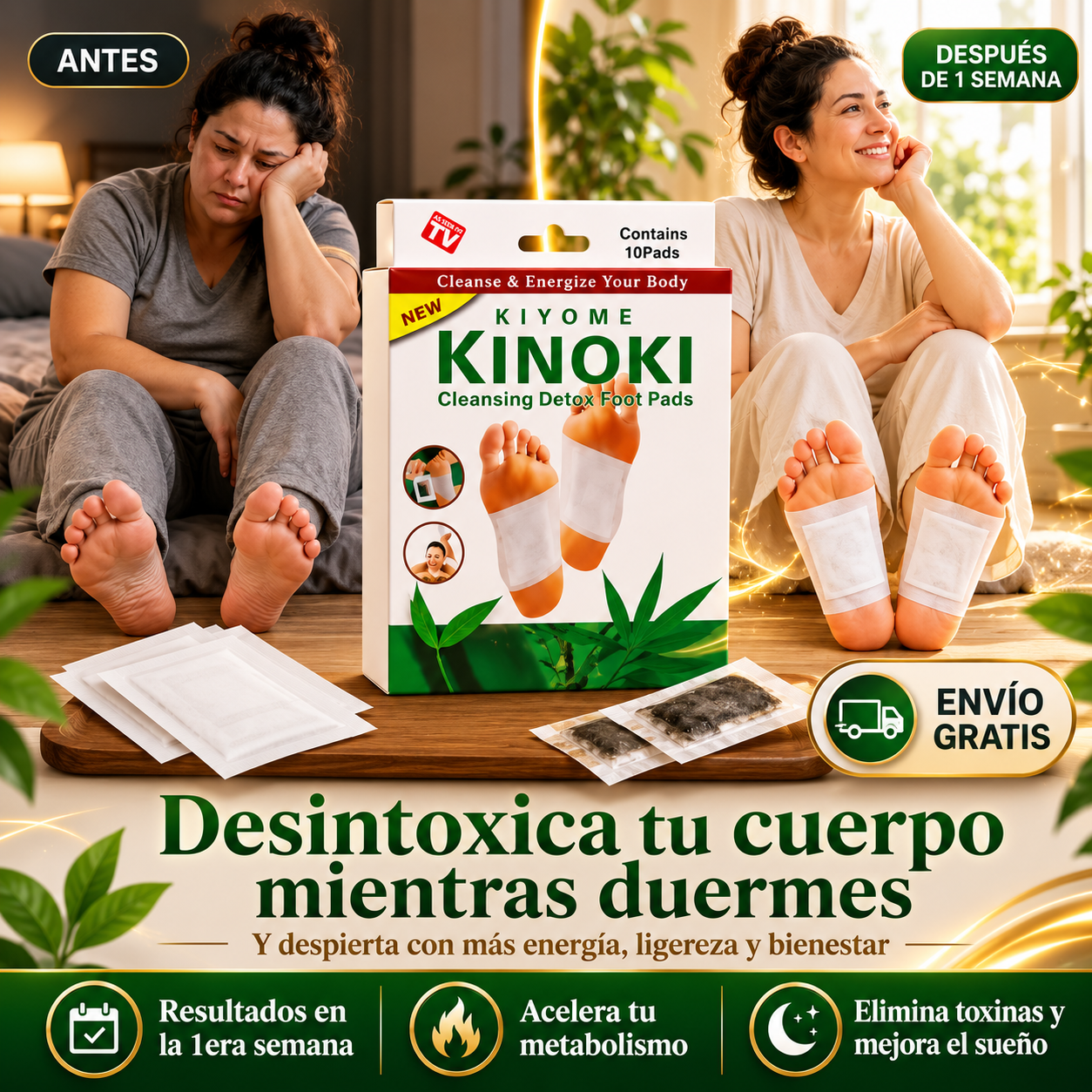 Parches Kinoki |Eliminan y Desintoxican tu cuerpo