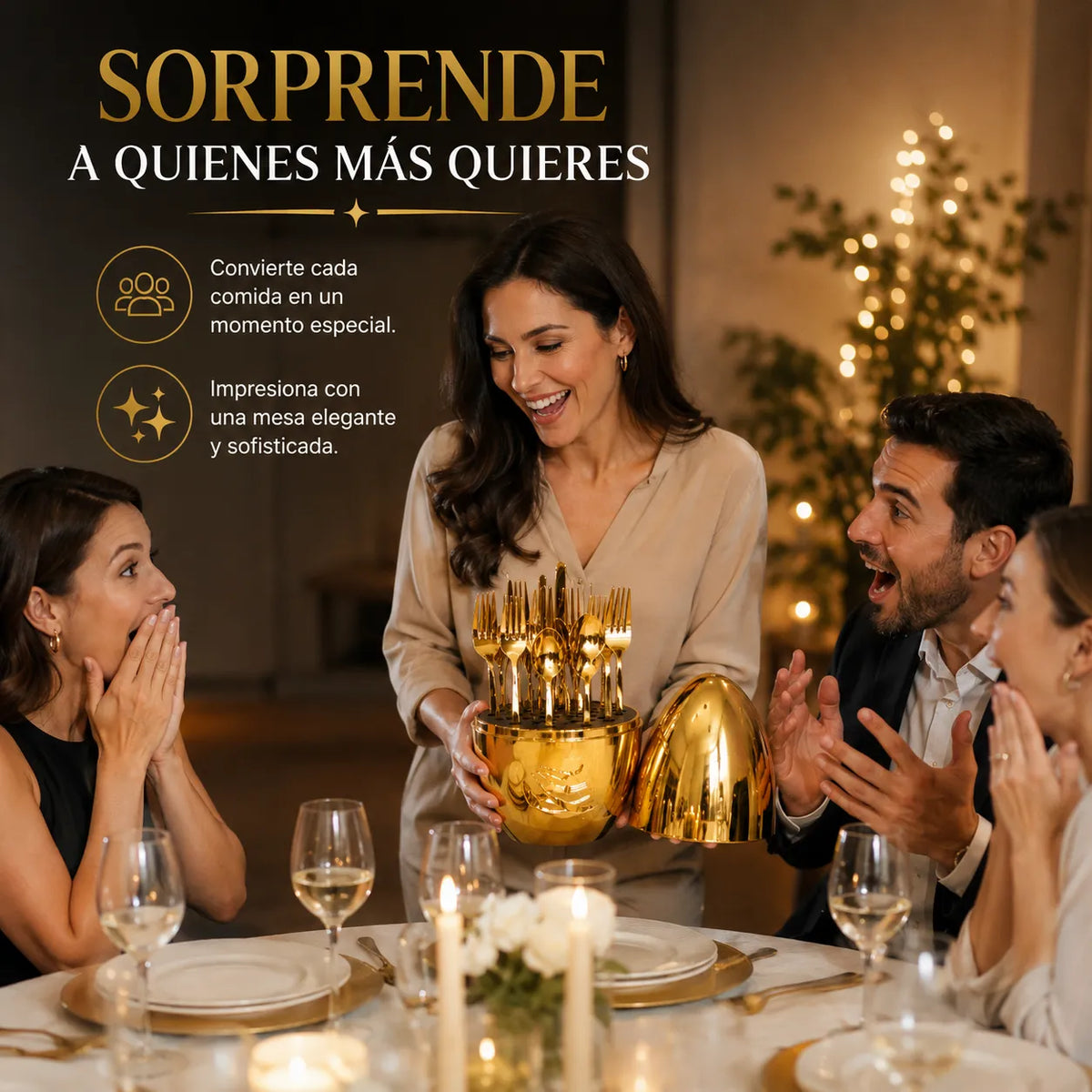 SED DE CUBIERTOS GOLDEN 24 PIEZAS