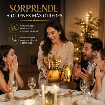 SED DE CUBIERTOS GOLDEN 24 PIEZAS