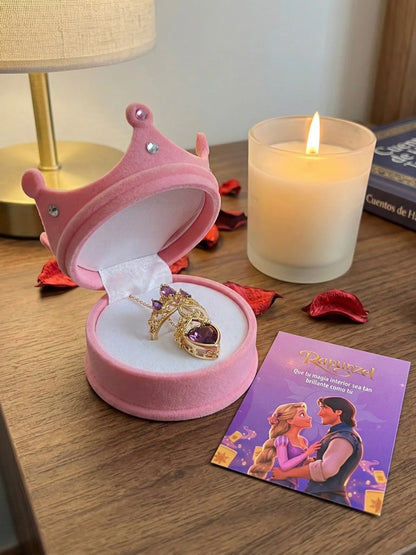 SET RAPUNZEL + Caja CORONA ROSA GRATIS